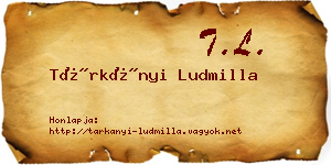 Tárkányi Ludmilla névjegykártya
